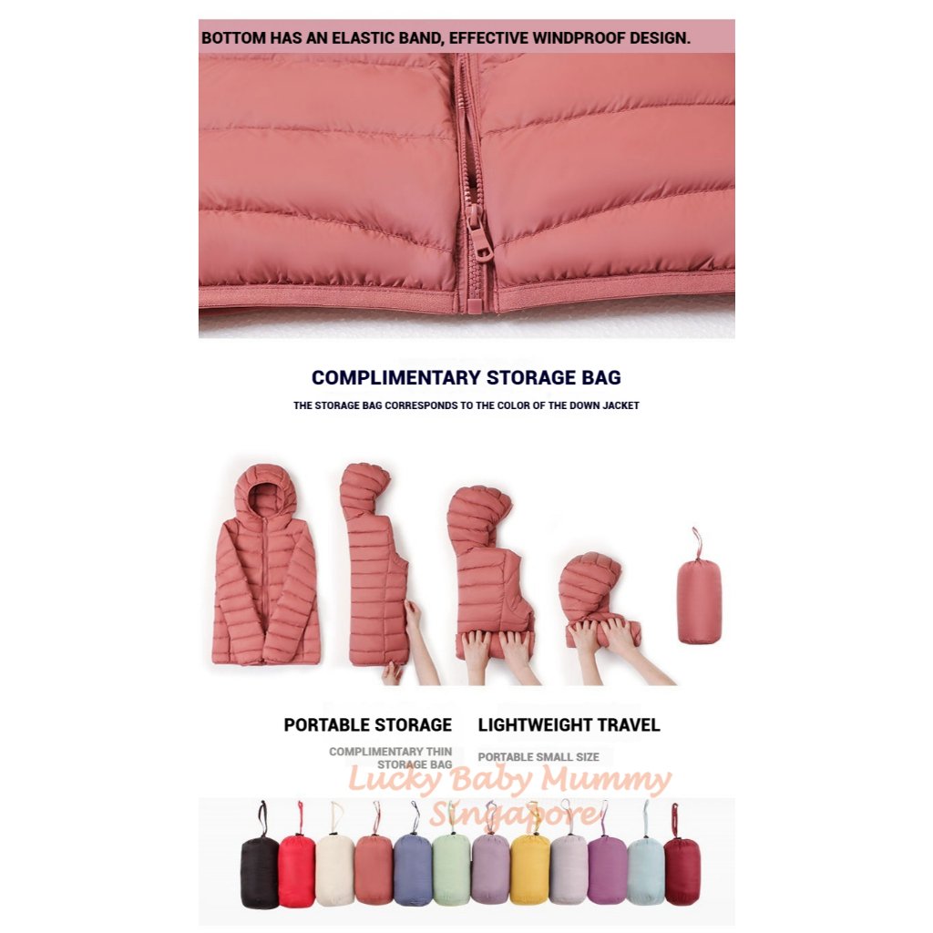 Lightweight Down Jacket for Men and Women/Women's Hooded Simple Jacket Autumn and Winter Collection