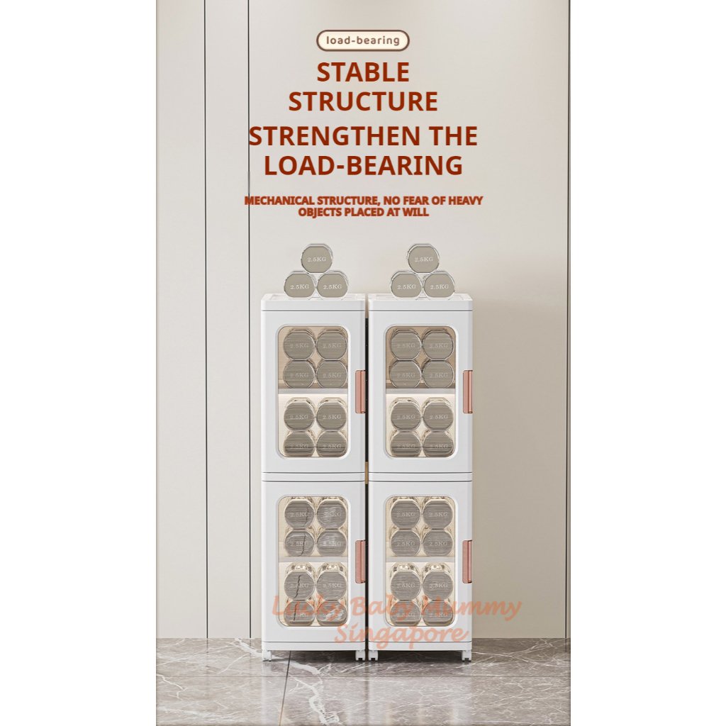Narrow Slot Foldable Cabinet/Plastic Storage Drawers/Home Organizer/Stackable Transparent Storage Rack