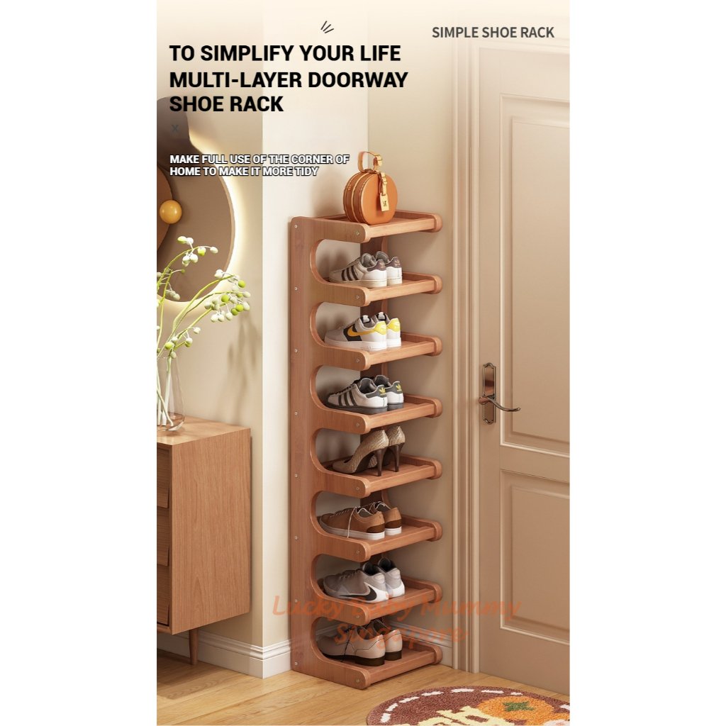 Doorway Bamboo Shoe Rack