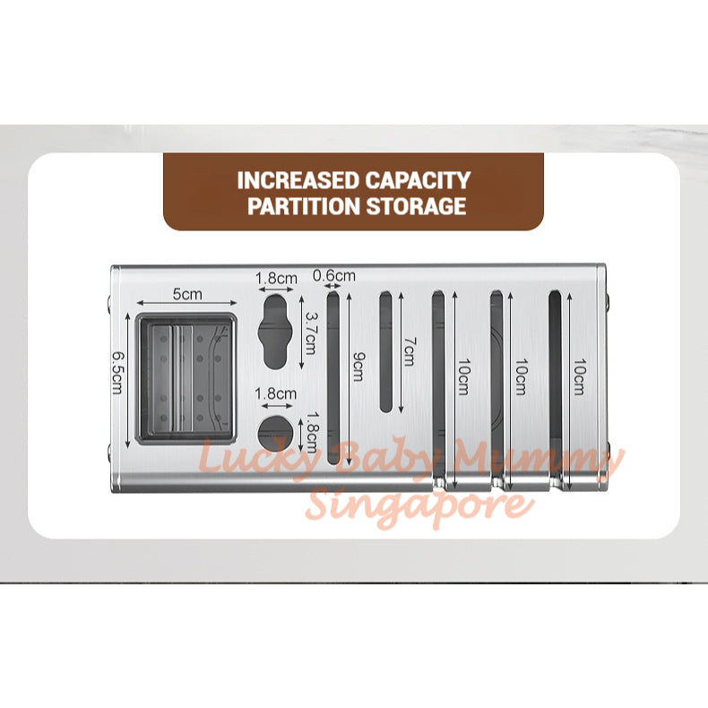 Wall-Mounted & Countertop Stainless Steel Knife Rack