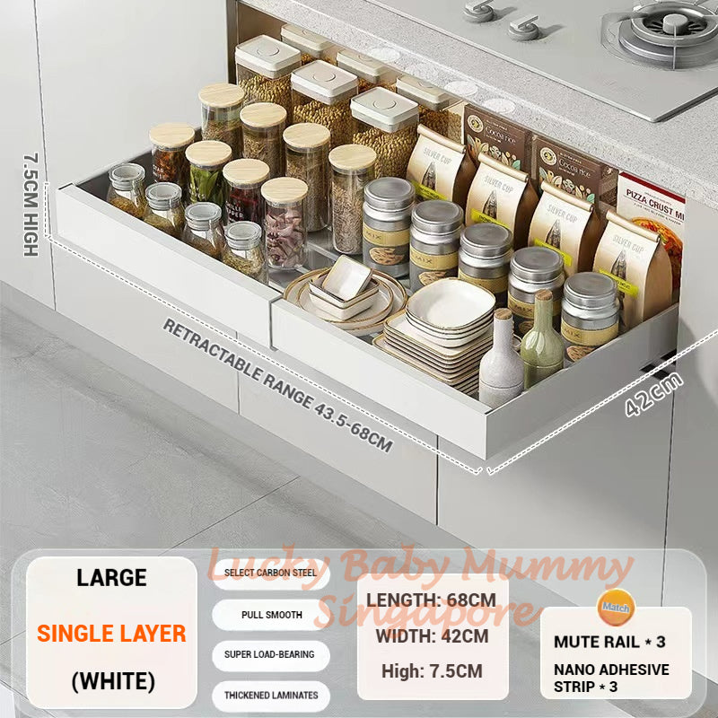 Extendable Pull- Out Drawer Organizer