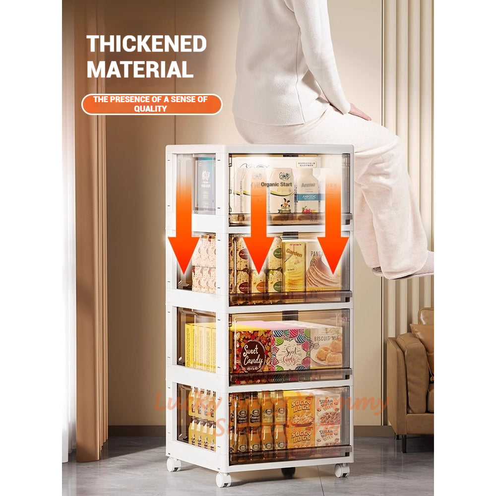 Multi-Layer Storage Rack with Wheels