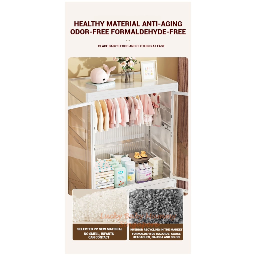 Foldable Storage Cabinet / Collapsible Cupboards / Stackable Box / Wardrobe /Closet Bedroom Storage