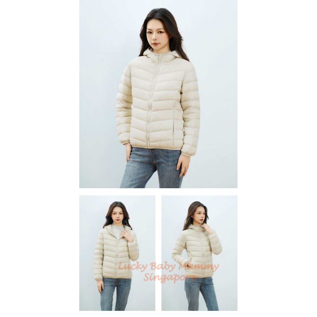 Lightweight Down Jacket for Men and Women/Women's Hooded Simple Jacket Autumn and Winter Collection