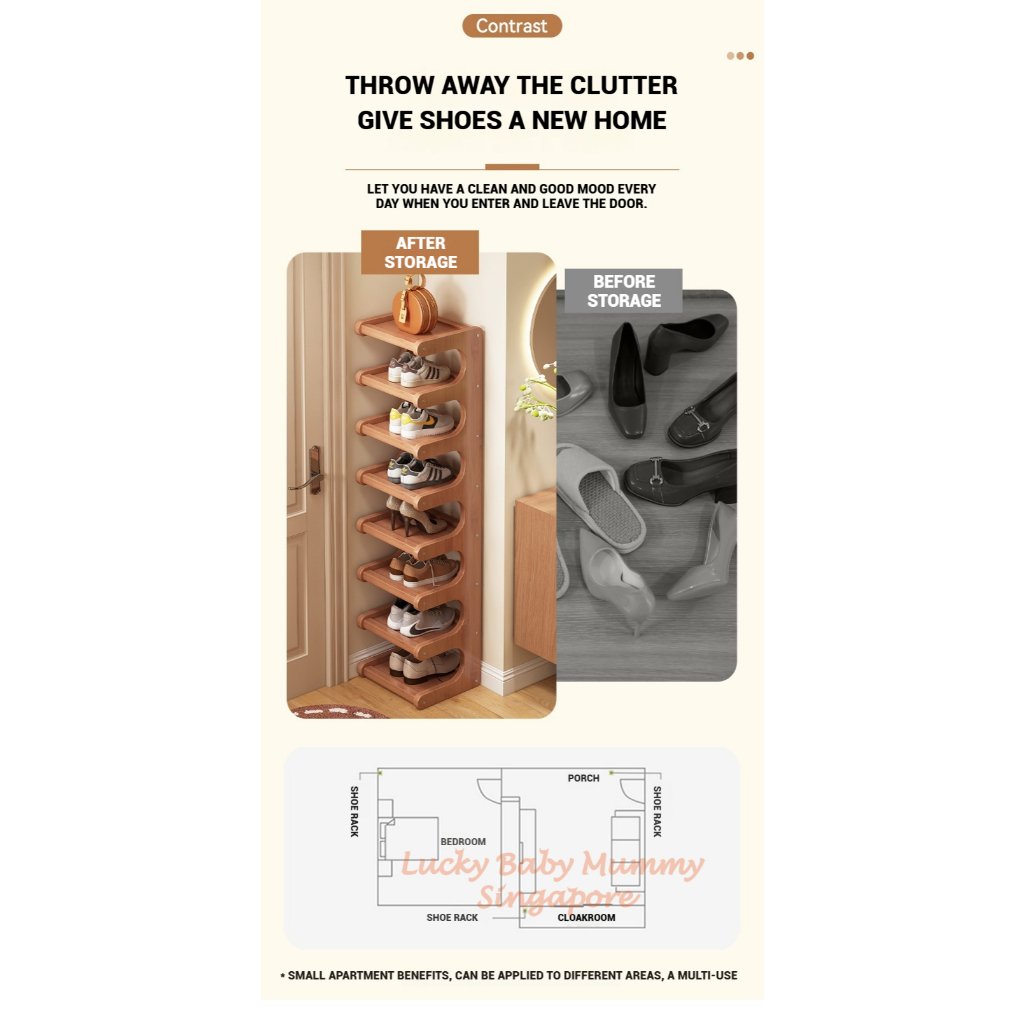 Doorway Bamboo Shoe Rack