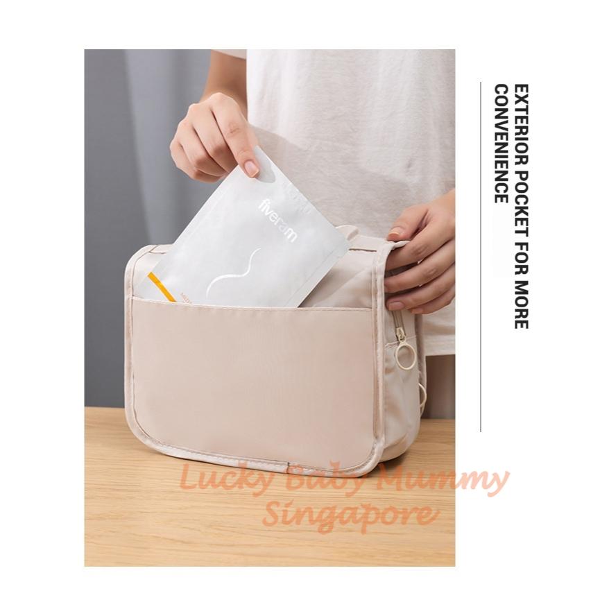 Travel Toiletry Bag / Foldable Cosmetic Bags / Makeup Storage Bag / Large Capacity Toiletries Hangbag