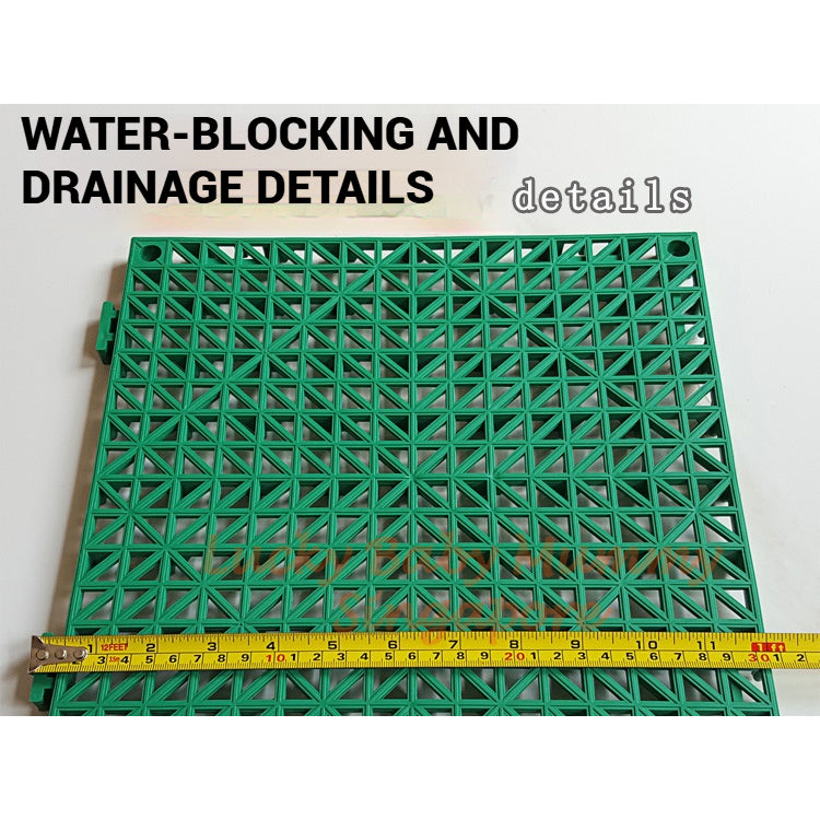 Interlocking PVC Anti-Slip Floor Mat/Thickened Waterproof Pad for Pool, Kitchen, Bathroom, Toilet