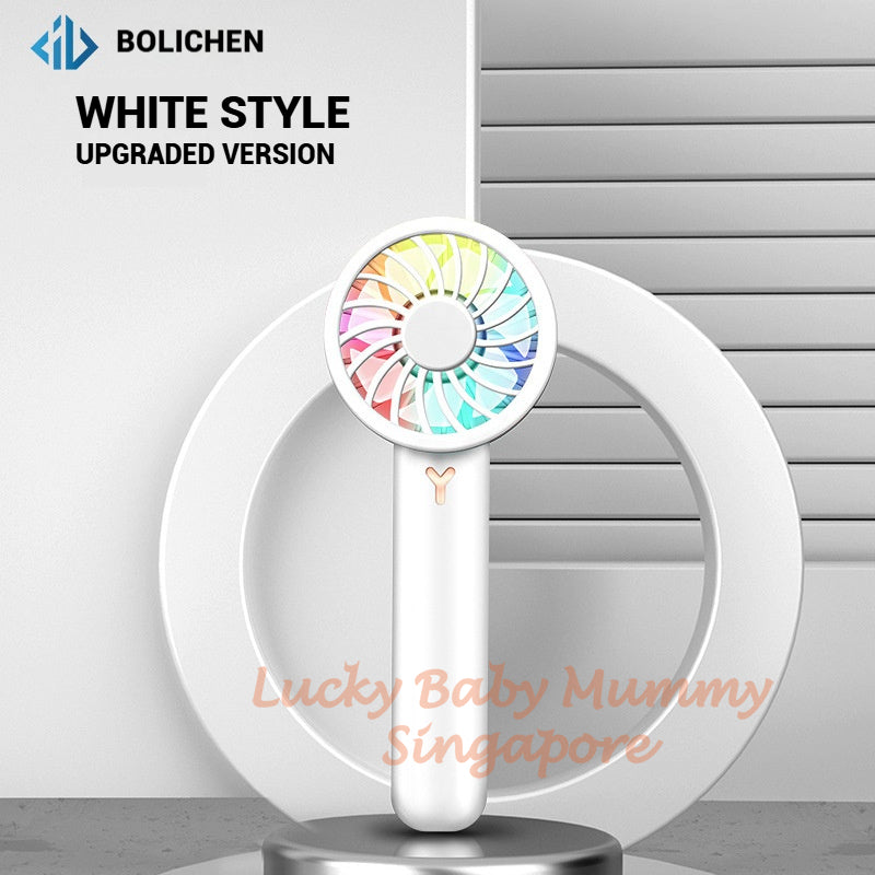 Summer Cooling Fan / Portable Handheld Fan / USB Recharagable Mini Fan / 7 Seagull Leaf Fan