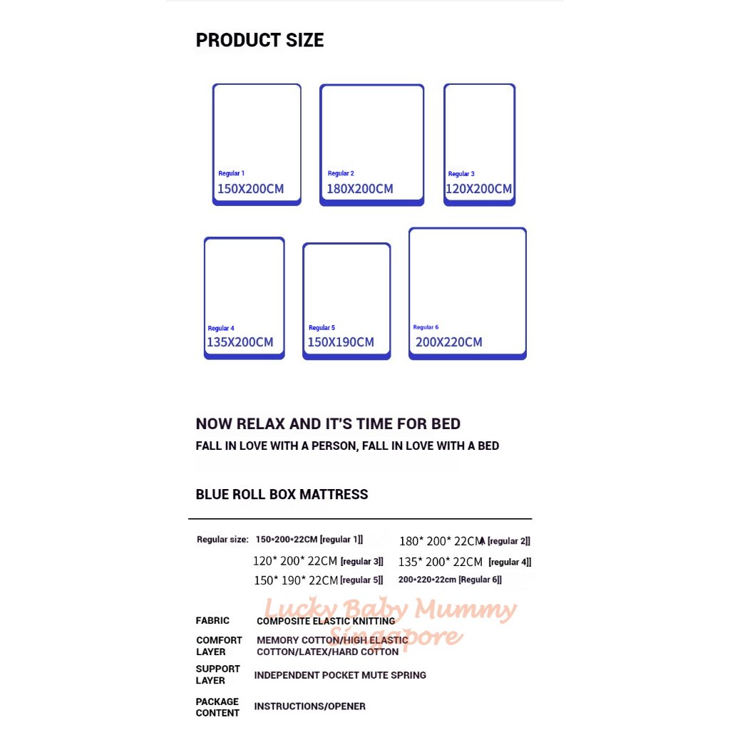 【CLEARANCE】Blue Box Spring Mattress