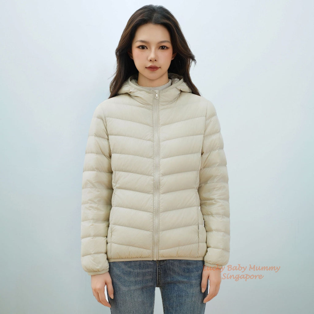Lightweight Down Jacket for Men and Women/Women's Hooded Simple Jacket Autumn and Winter Collection