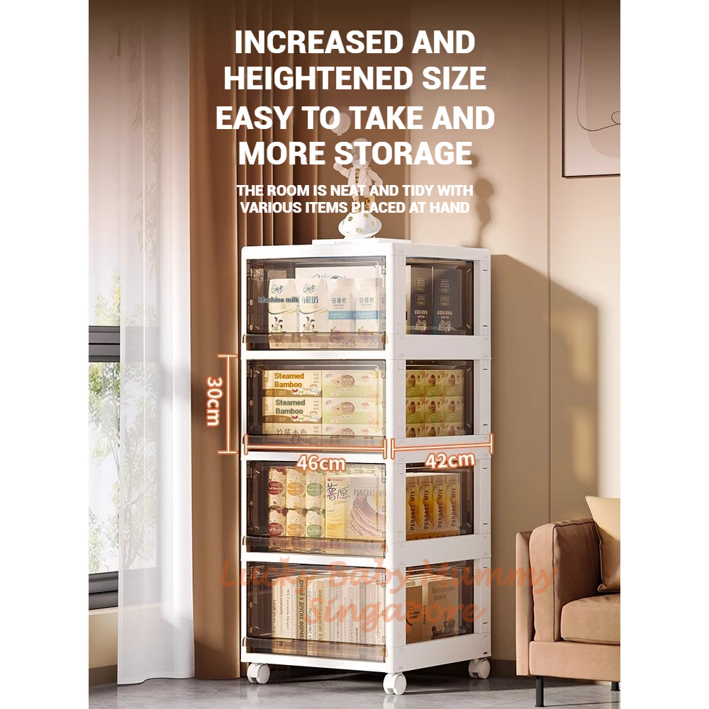 Multi-Layer Storage Rack with Wheels