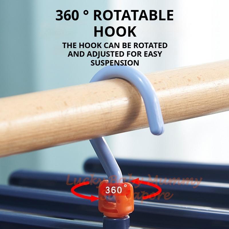 29 Clips Foldable Windproof Clothes Drying Plastic Rack / Plastic Sock Clips / Multi Clamp Clips Hanger