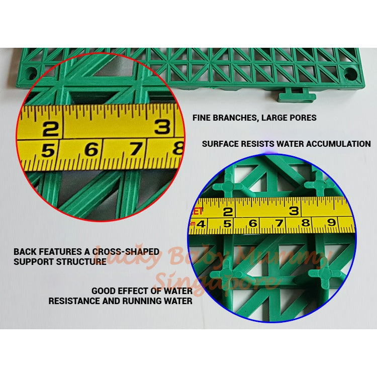 Interlocking PVC Anti-Slip Floor Mat/Thickened Waterproof Pad for Pool, Kitchen, Bathroom, Toilet