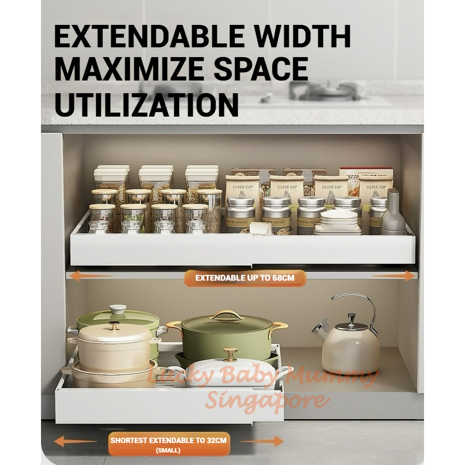 Extendable Pull- Out Drawer Organizer
