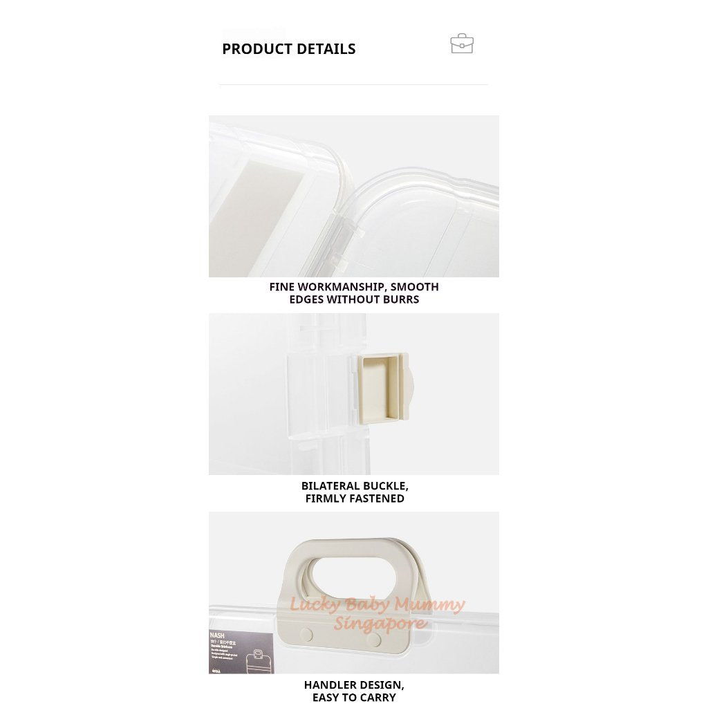 Portable Document Box / Documents Stationery Storage Case / A4 Folder With Lock Handle / File Organiser