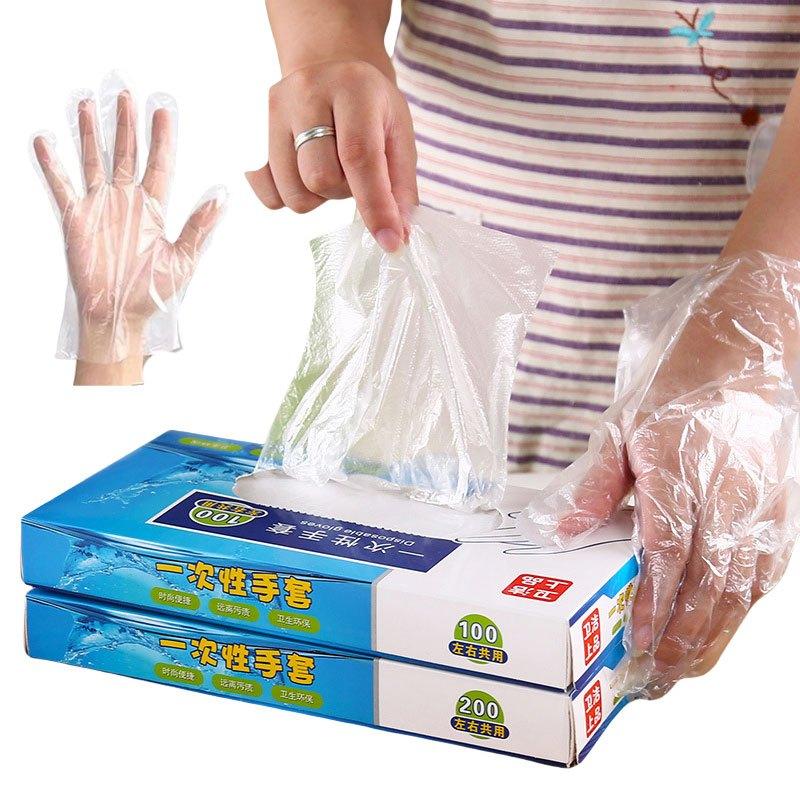 200pcs Disposable Plastic Gloves