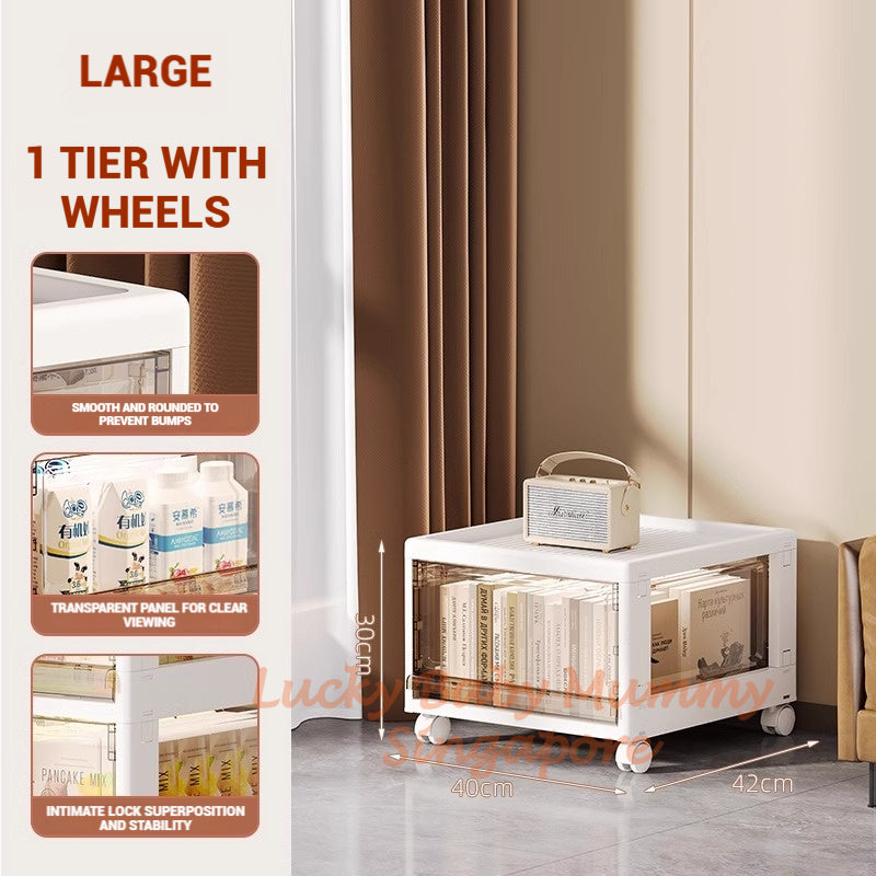 Multi-Layer Storage Rack with Wheels