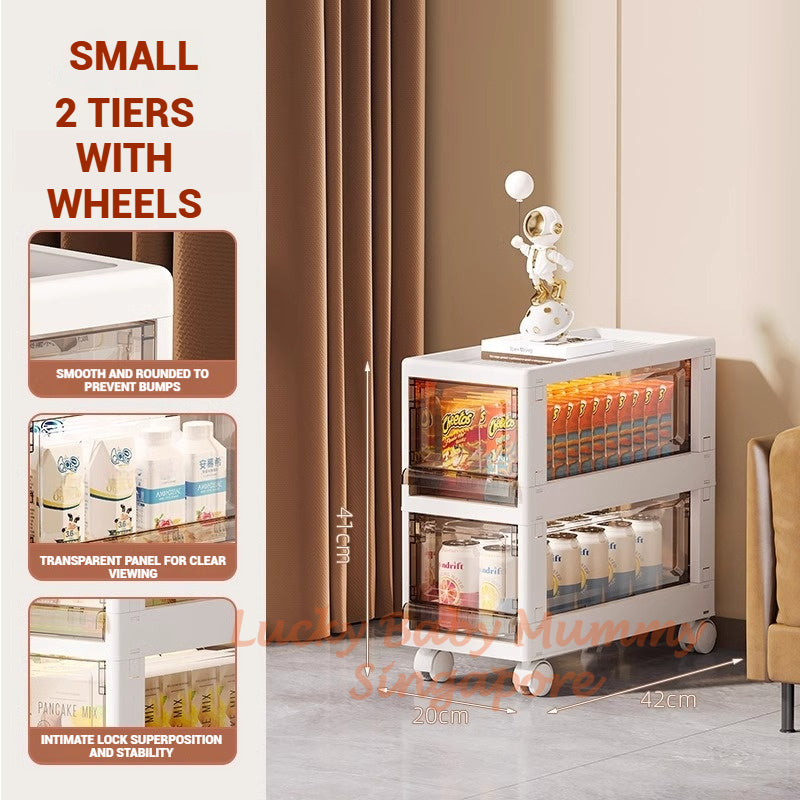 Multi-Layer Storage Rack with Wheels