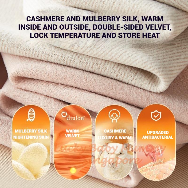 Cashmere Silk Thermal Winter Wear Set/Thermal Top and Long Pants/Winter Base Layer Shirt/Women's and Mens' Set