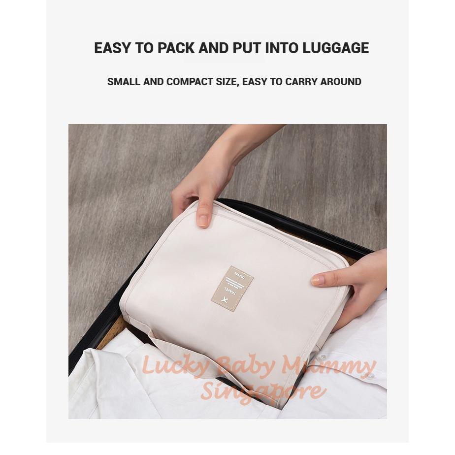 Travel Toiletry Bag / Foldable Cosmetic Bags / Makeup Storage Bag / Large Capacity Toiletries Hangbag