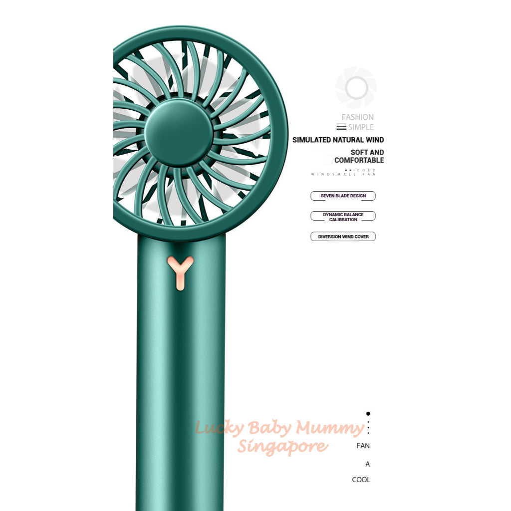 Summer Cooling Fan / Portable Handheld Fan / USB Recharagable Mini Fan / 7 Seagull Leaf Fan