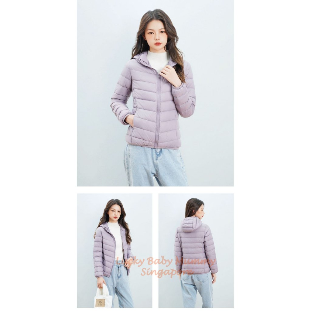 Lightweight Down Jacket for Men and Women/Women's Hooded Simple Jacket Autumn and Winter Collection