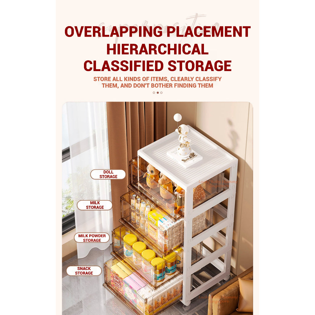 Multi-Layer Storage Rack with Wheels