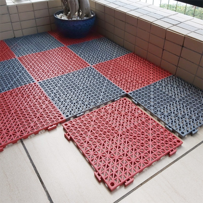 Interlocking PVC Anti-Slip Floor Mat/Thickened Waterproof Pad for Pool, Kitchen, Bathroom, Toilet