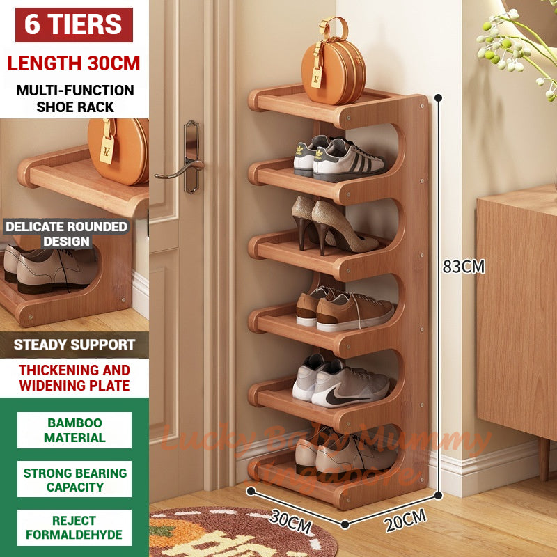 Doorway Bamboo Shoe Rack