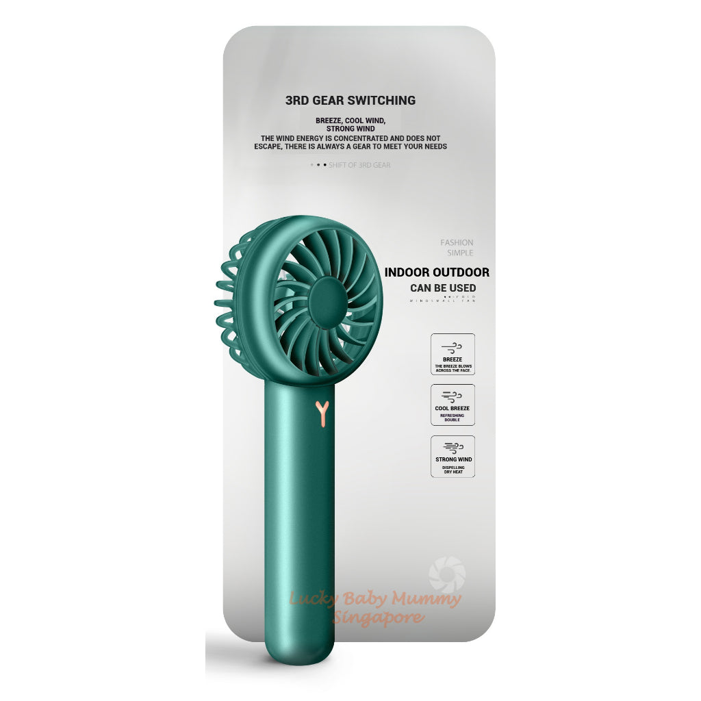 Summer Cooling Fan / Portable Handheld Fan / USB Recharagable Mini Fan / 7 Seagull Leaf Fan
