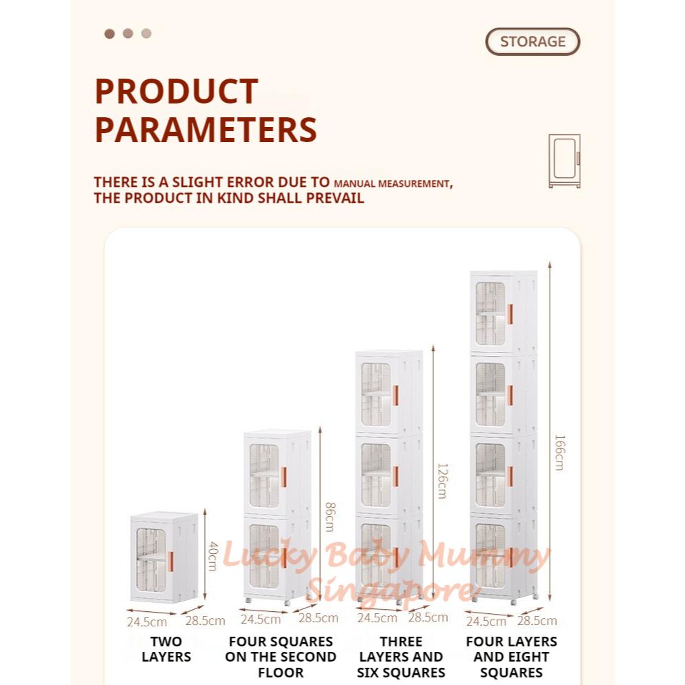 Narrow Slot Foldable Cabinet/Plastic Storage Drawers/Home Organizer/Stackable Transparent Storage Rack