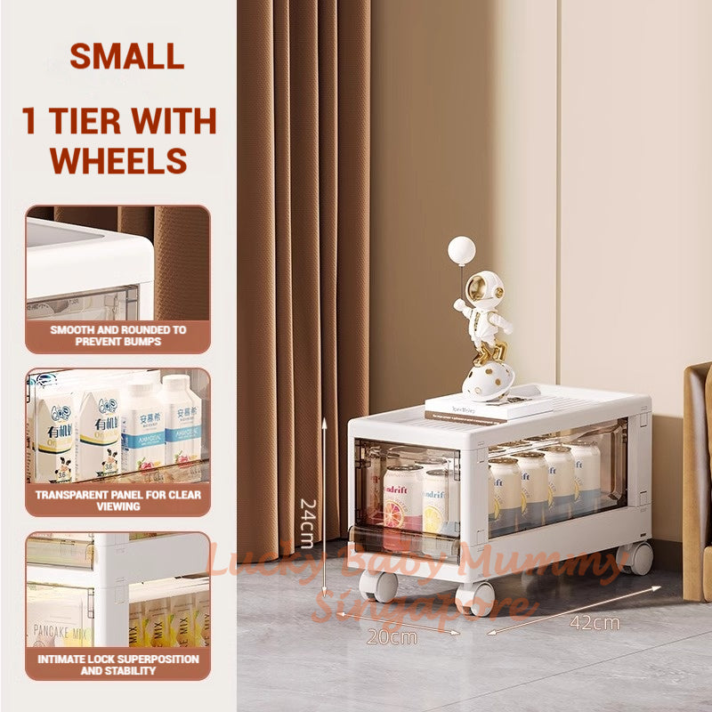 Multi-Layer Storage Rack with Wheels