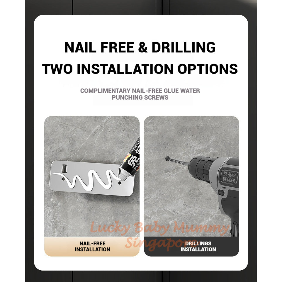 Wall-Mounted & Countertop Stainless Steel Knife Rack