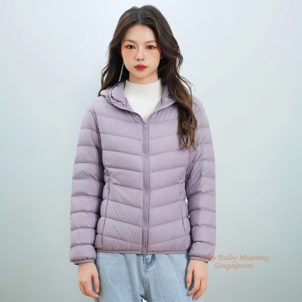 Lightweight Down Jacket for Men and Women/Women's Hooded Simple Jacket Autumn and Winter Collection