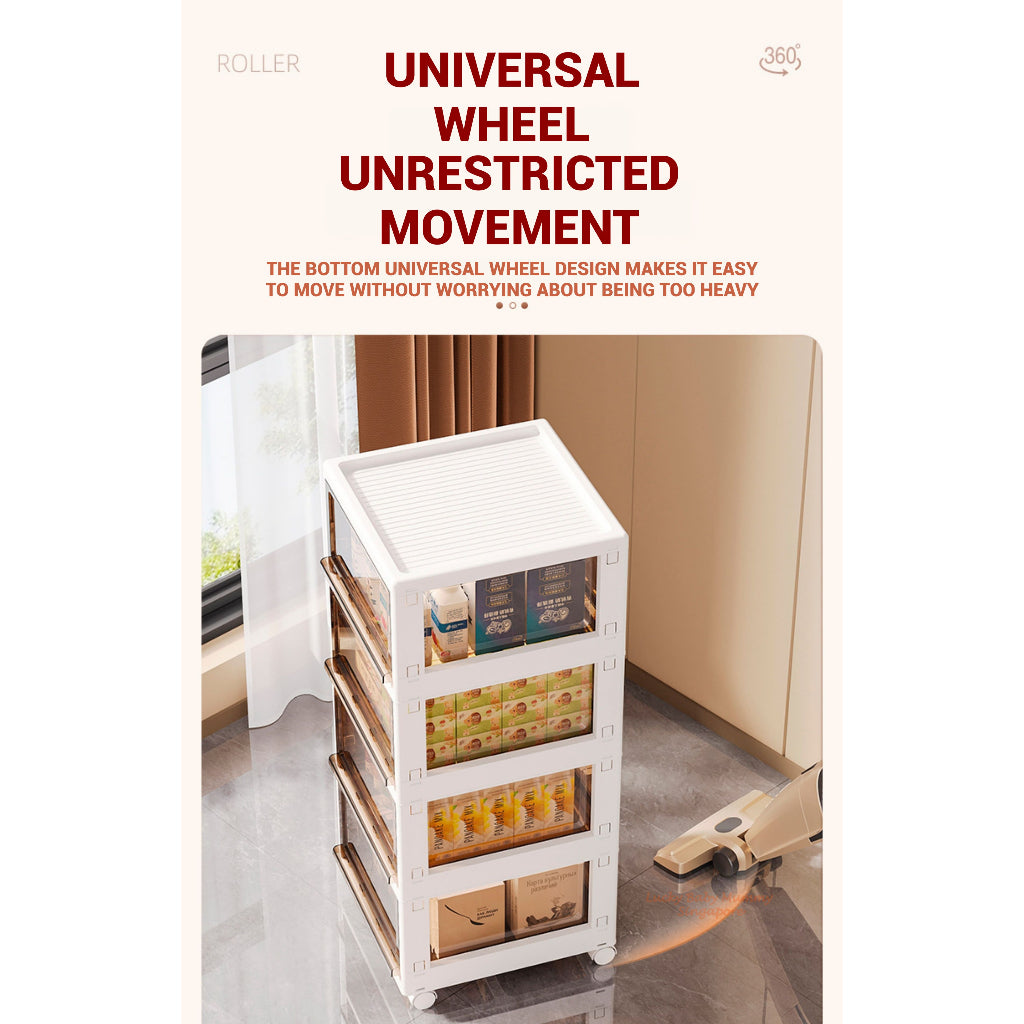 Multi-Layer Storage Rack with Wheels