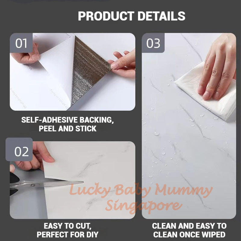 Self Adhesive Wall Sticker Marble Waterproof Wallpaper