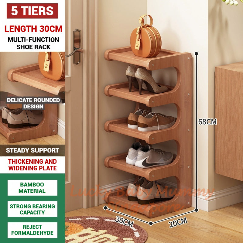 Doorway Bamboo Shoe Rack