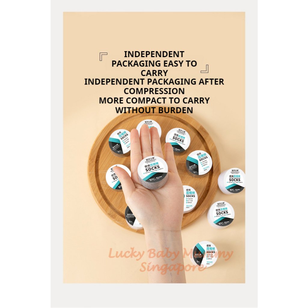 Portable Compression Socks/One-Time-Use Thin Cotton Disposable Sock/For Travel Portable Socks/Sweat-Absorbing Socks