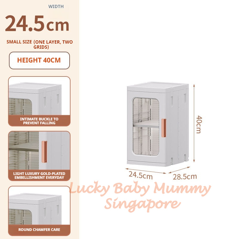 Narrow Slot Foldable Cabinet/Plastic Storage Drawers/Home Organizer/Stackable Transparent Storage Rack