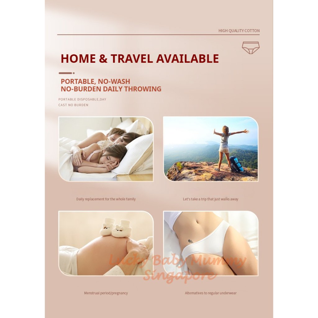 Cotton Disposable Underwear/Portable Hotel Supplies/Travel Essentials For Men and Women/One-Time Use