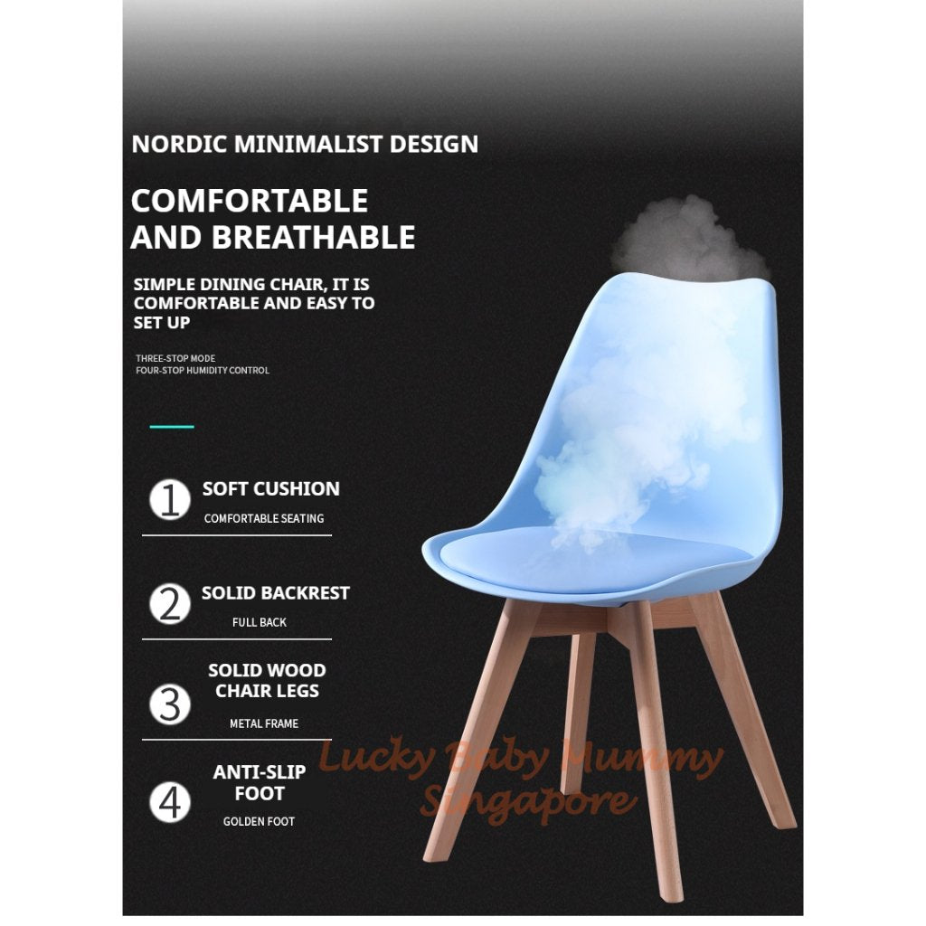 Simple Dining Chair / Nordic Home Chair / Modern Minimalist Leisure Plastic Chair / Anti-Slip Foot Chair