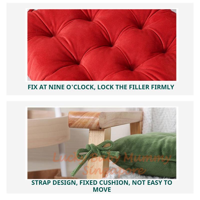 Crystal Velvet Square Chair Cushion / Cover Sofa Office Chair / Colourful Mat Pad / Pearl Cotton Cushion