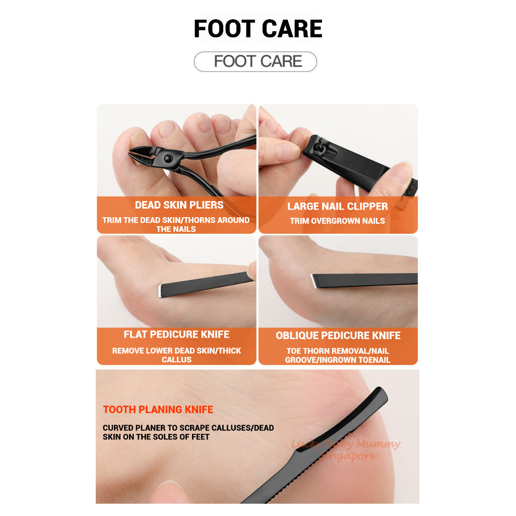 16-in-1 Nail Clippers Set Manicure Pedicure Kit