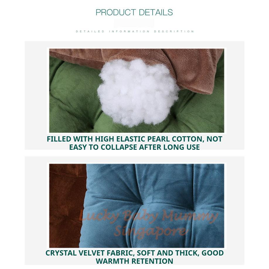 Crystal Velvet Square Chair Cushion / Cover Sofa Office Chair / Colourful Mat Pad / Pearl Cotton Cushion