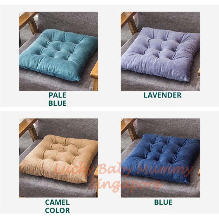 Crystal Velvet Square Chair Cushion / Cover Sofa Office Chair / Colourful Mat Pad / Pearl Cotton Cushion