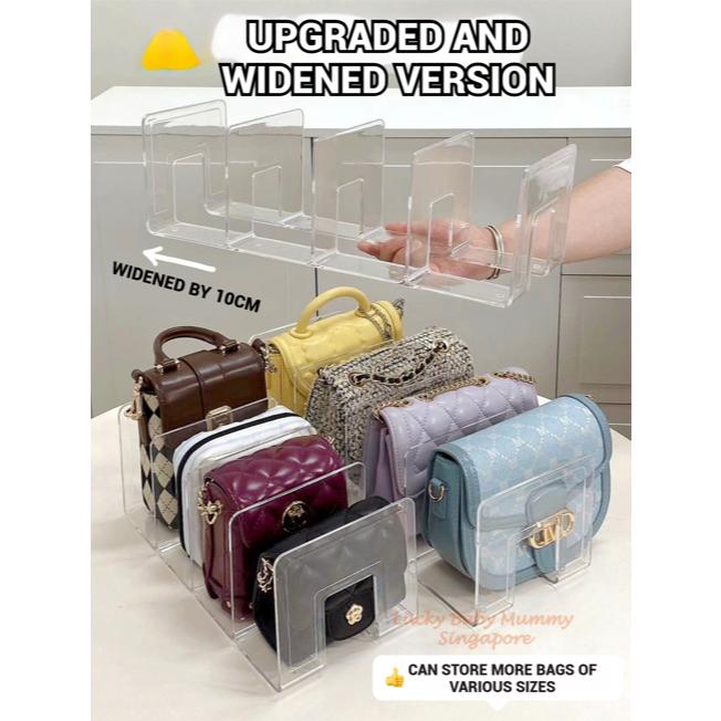 Acrylic Bag Divided Storage Box / Wardrobe Organizer Handbag Organizer Rack / Multi Functional Divided Storage Box