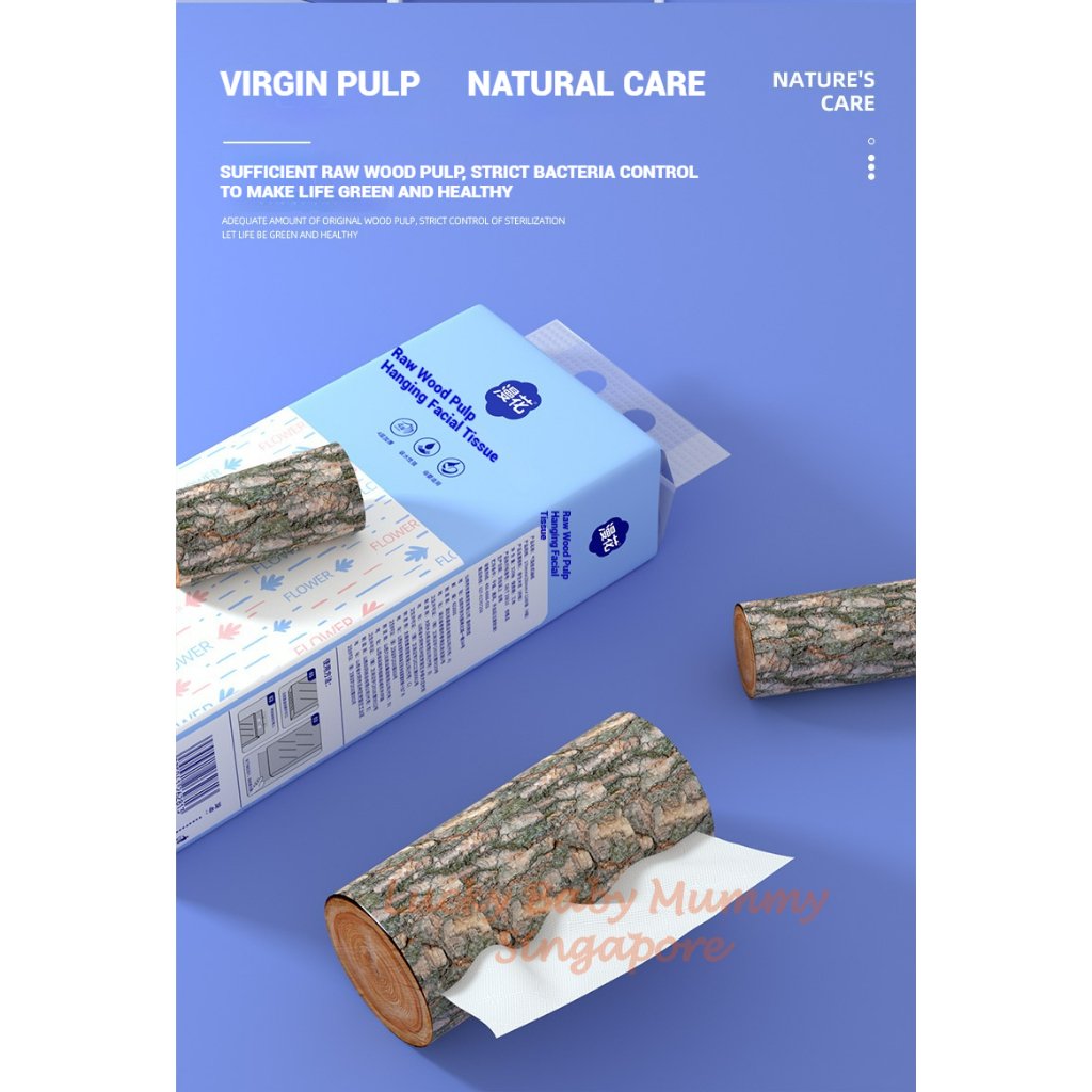 【6 Packs/Box】ManHua Blue Series 4-Ply 1280 Sheets Tissue Paper / Hanging Paper Towel / Hangable Napkin