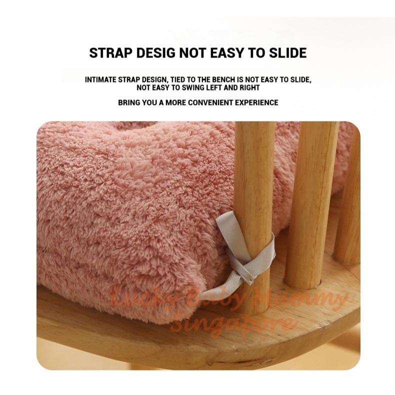 Velvet Solid Color Square Chair Cushion / Simple Crystal Velvet Seat Pad / Plush Cushion For Office, Study Chair