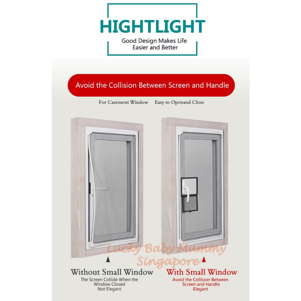 (NEW DESIGN) DIY Magnetic Window Screen With Small Opening Window / Insect Screen Kit / Mosquito Netting