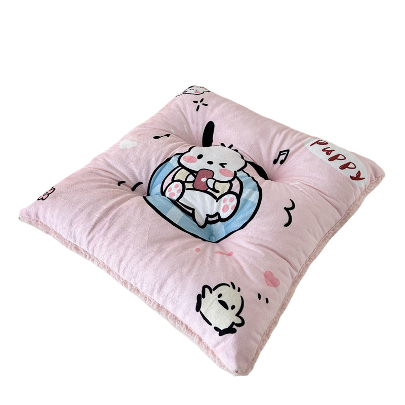 Printed Cartoon Student Dormitory Chair Cushion / Cute Seat Pad for Office, Study / Anti Slip Seat Cushion
